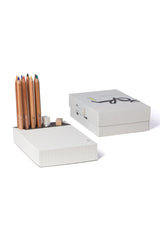 Memo Pad & Organizers - Ivory Paper with Colored Pencils