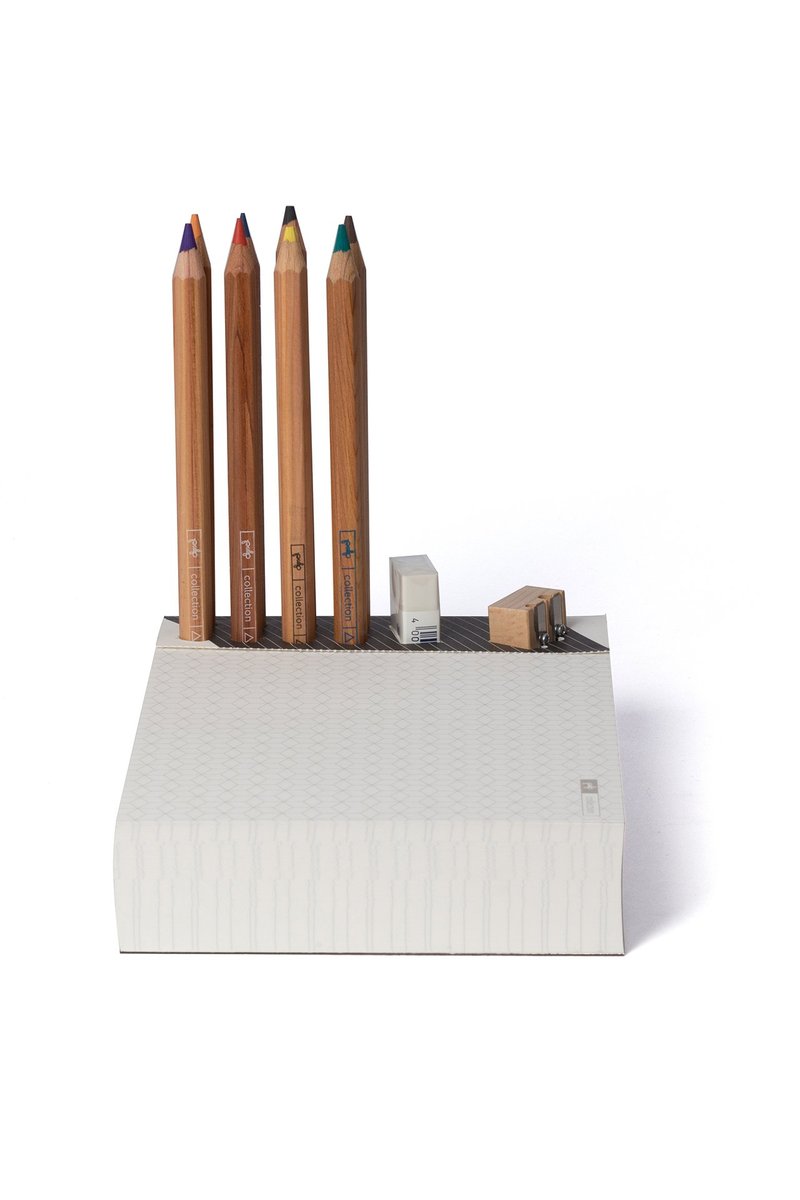 Memo Pad & Organizers - Ivory Paper with Colored Pencils